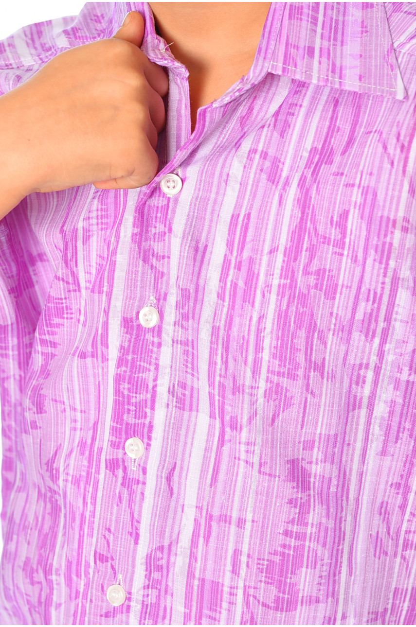 Рубашка детская мальчик розовая 149219