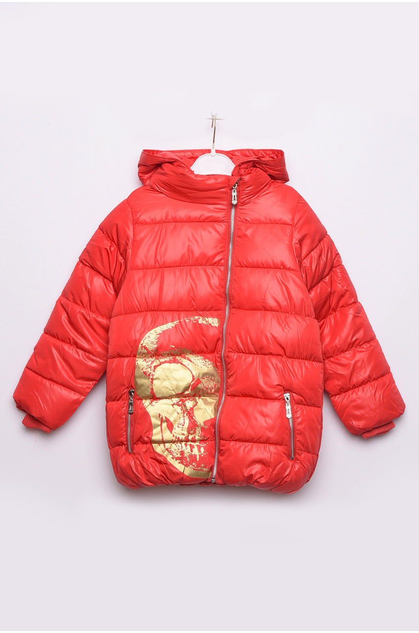 Куртка дитяча червоний демісезон з капюшоном 150333