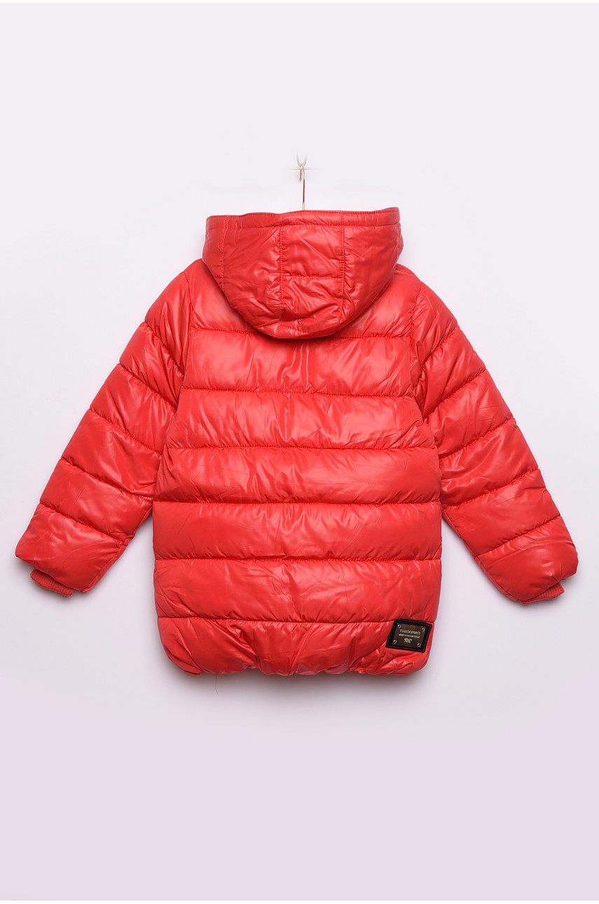 Куртка детская демисезон красная с капюшоном 150333