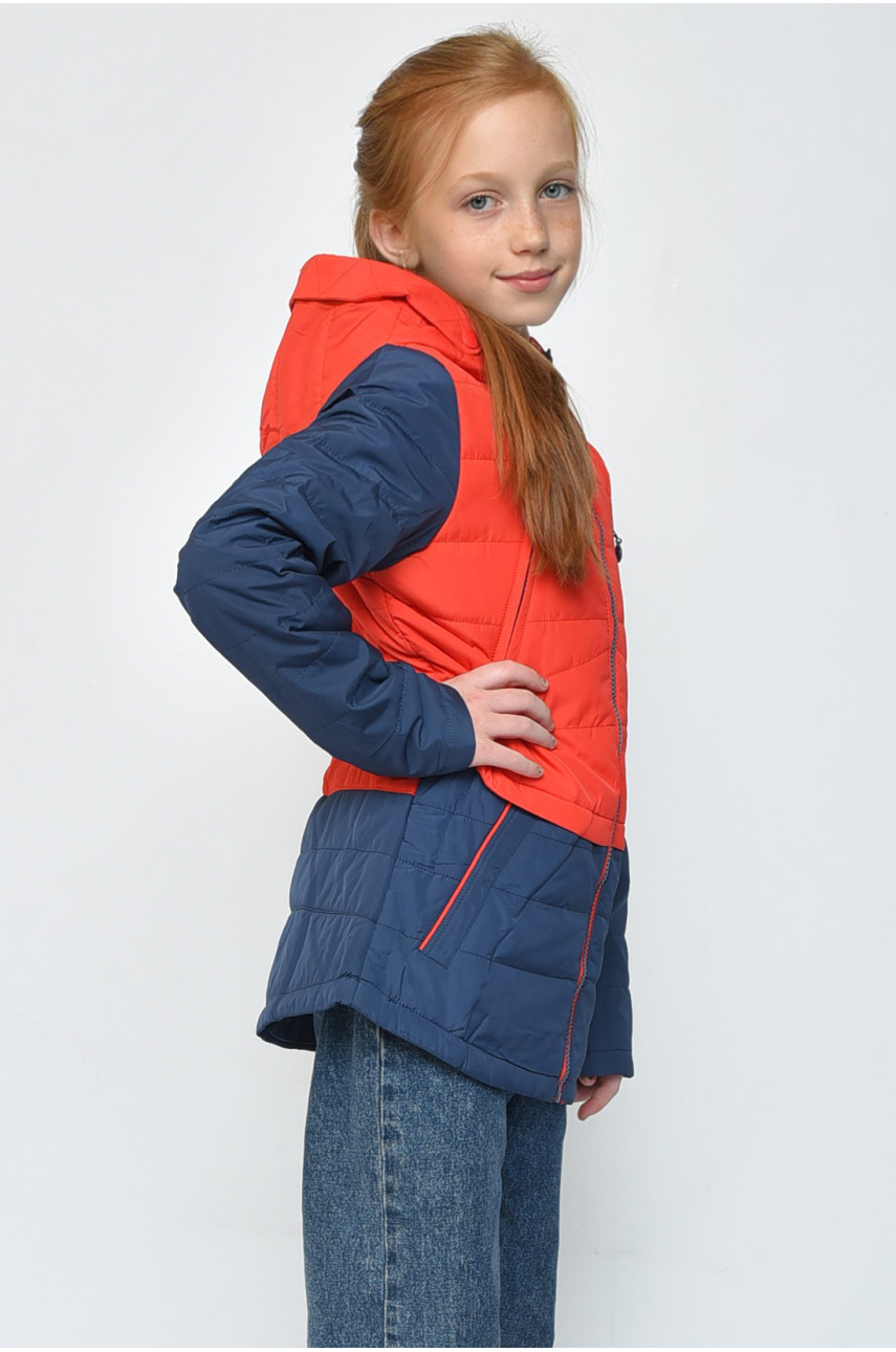 Куртка детская демисезон красно - синяя с капюшоном 150409