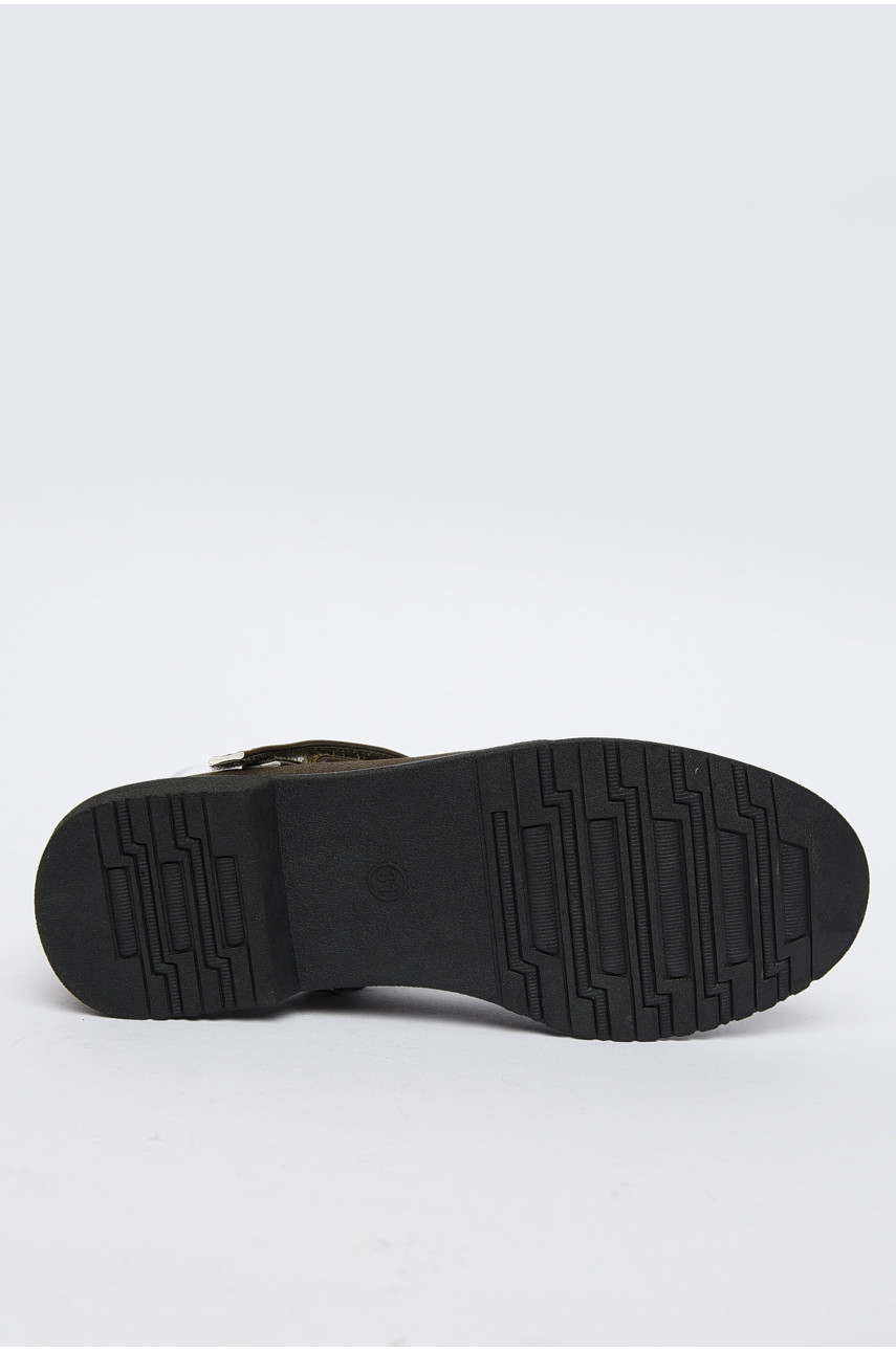 Туфли со стразами детские девочка хаки СМ 93006-5 150581