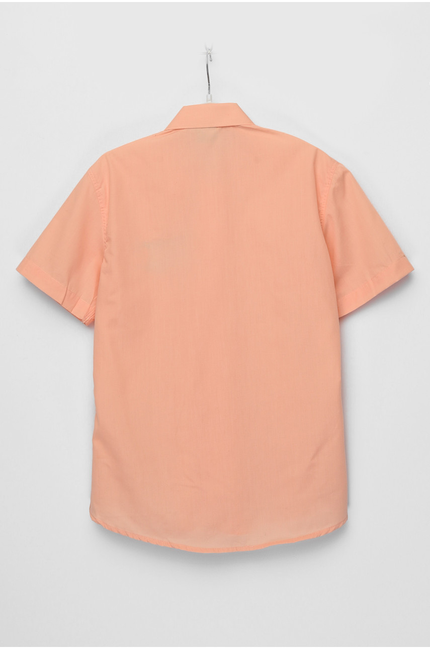 Рубашка детская мальчик персиковая 151221