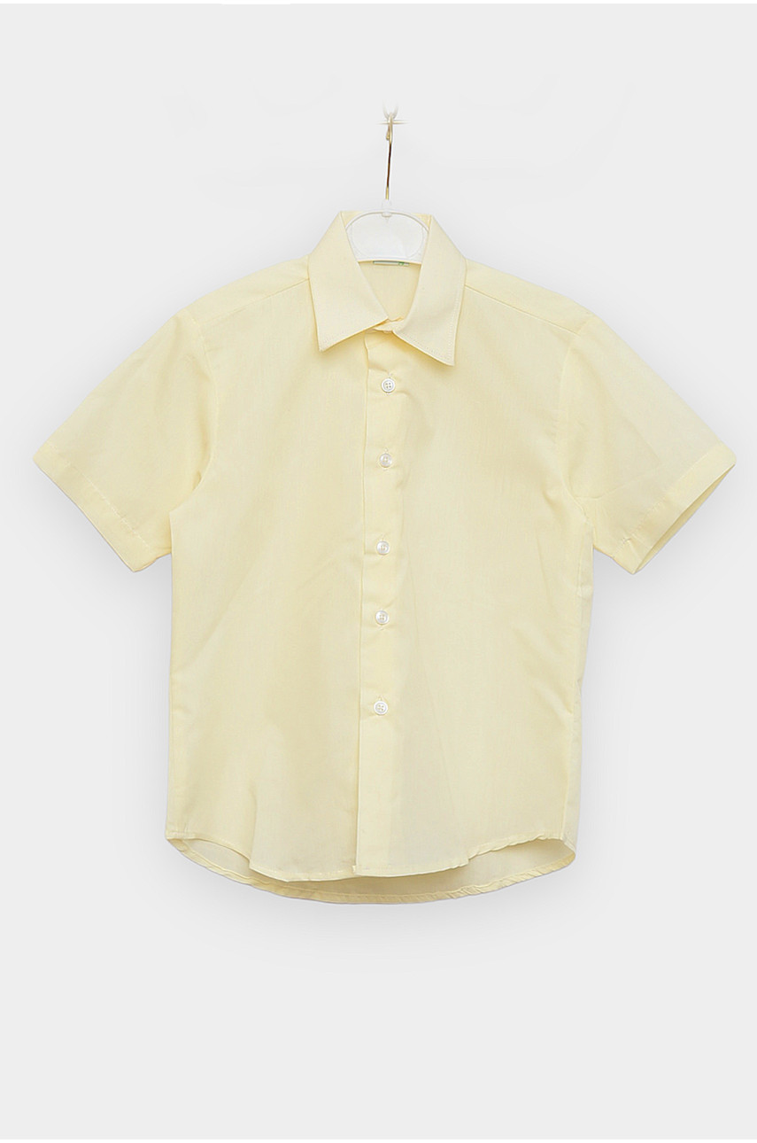 Рубашка детская мальчик желтая 151870