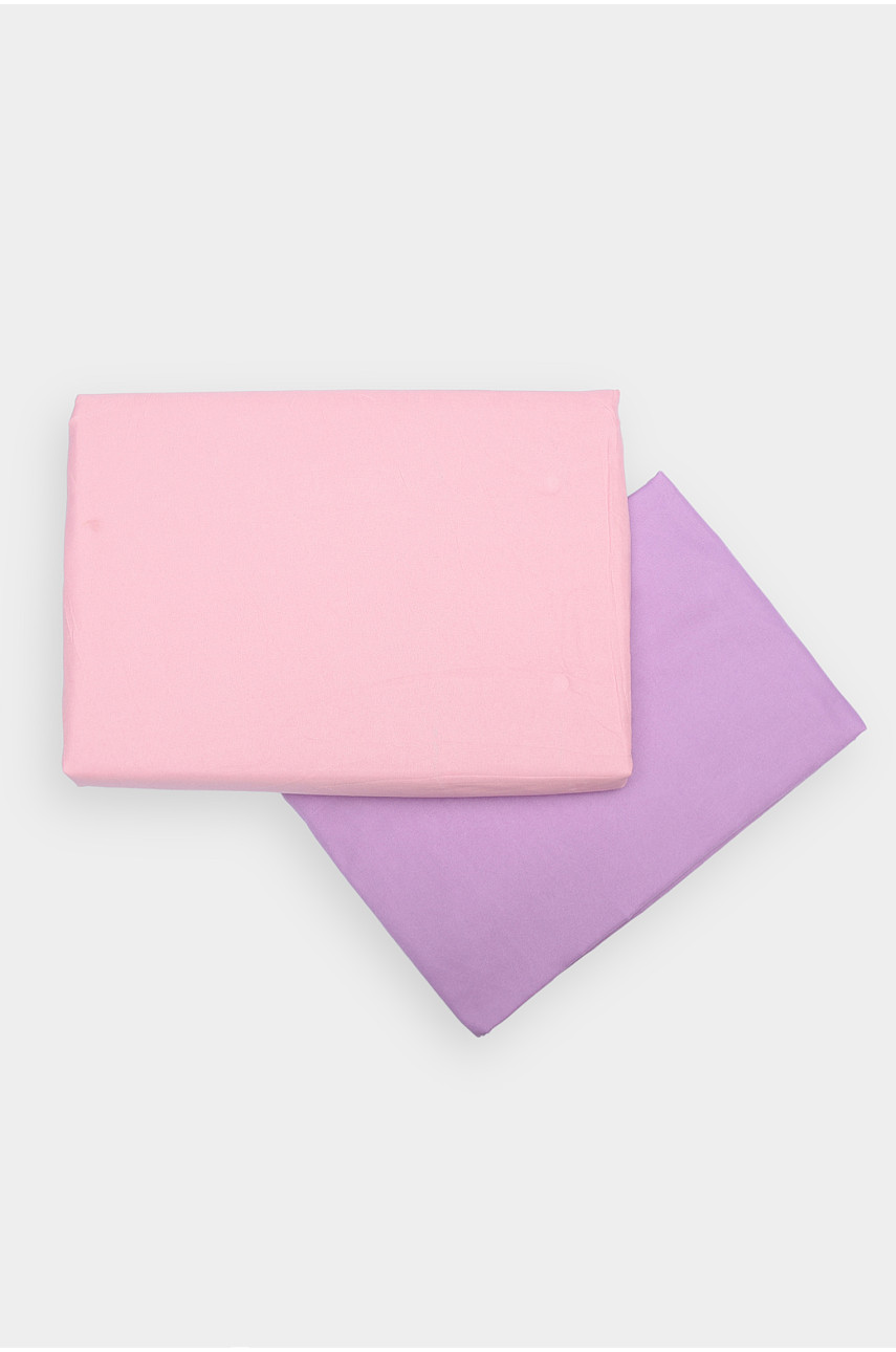 Комплект постільної білизни рожевий з фіолетовим півторка 152423
