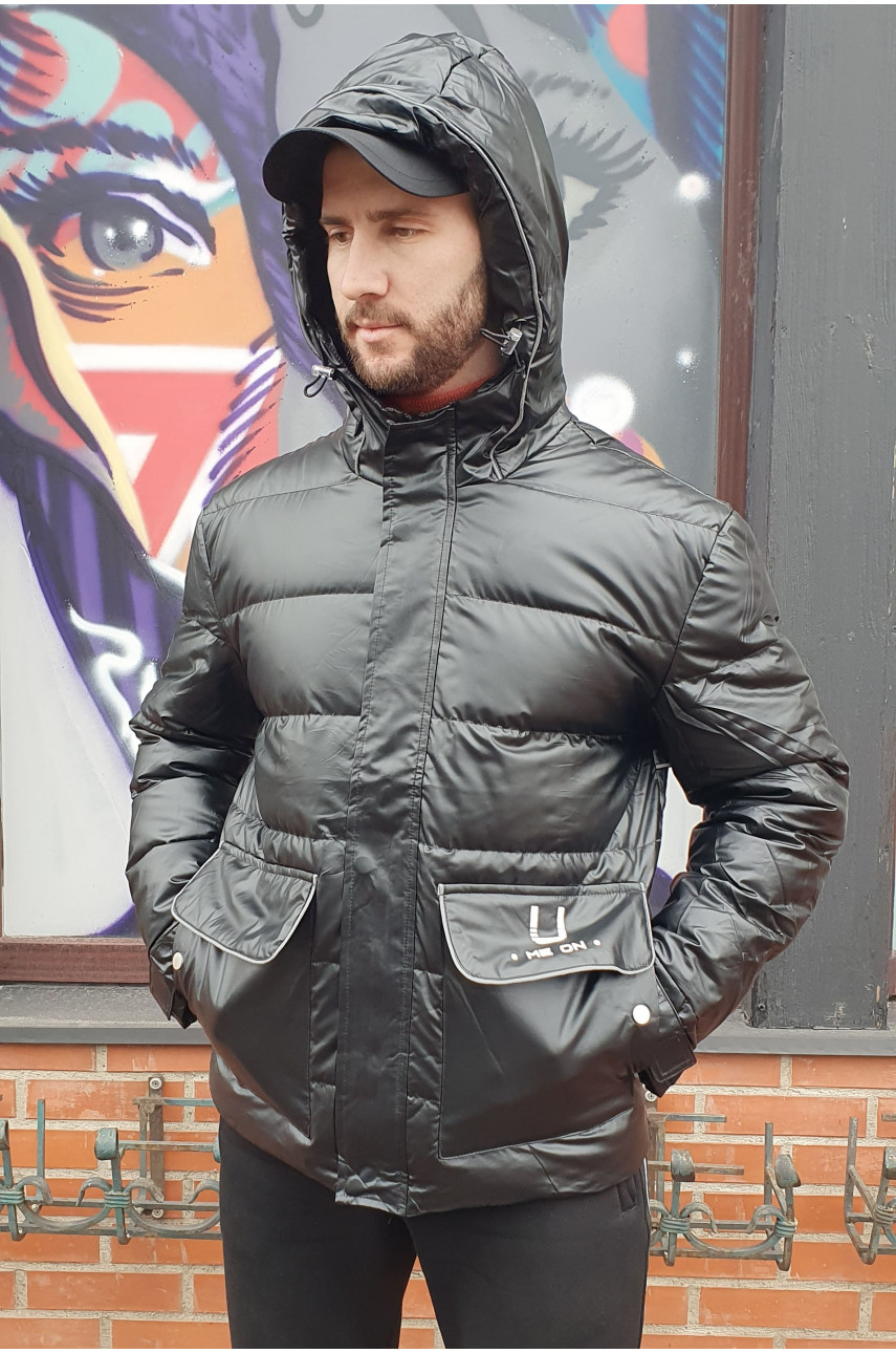 Пуховик чоловічий єврозима чорний 0023 152674