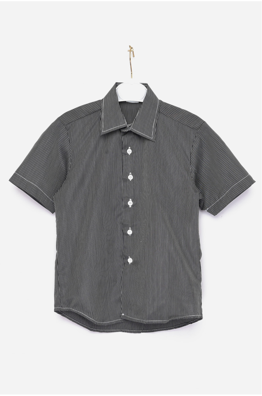 Рубашка детская мальчик черная в полоску размер 29 153104