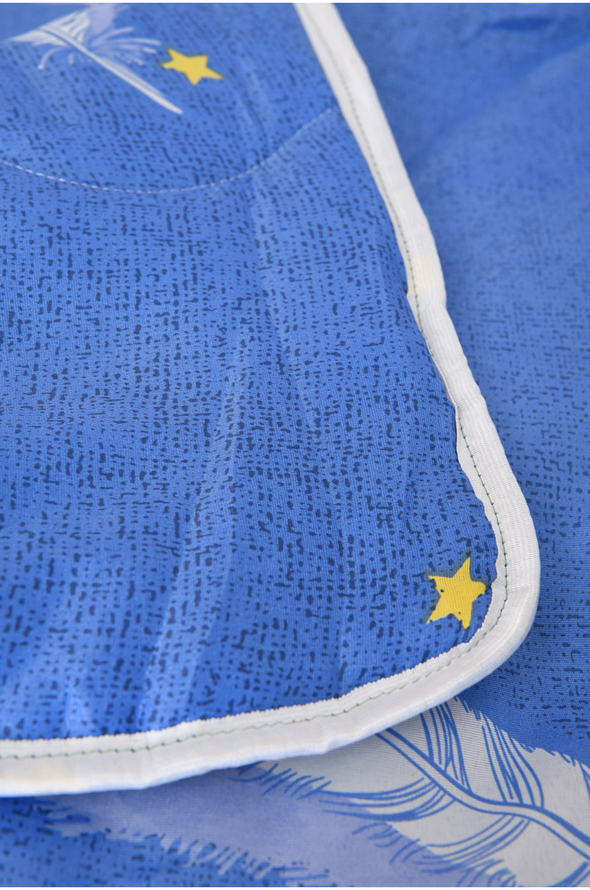 Одеяло евро синего цвета 153352