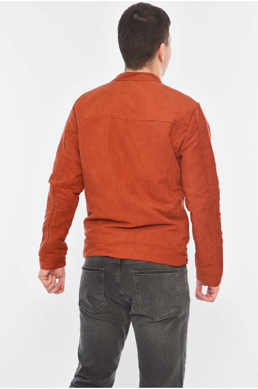 Бомбер мужской терракотовый замшевый 532 153600