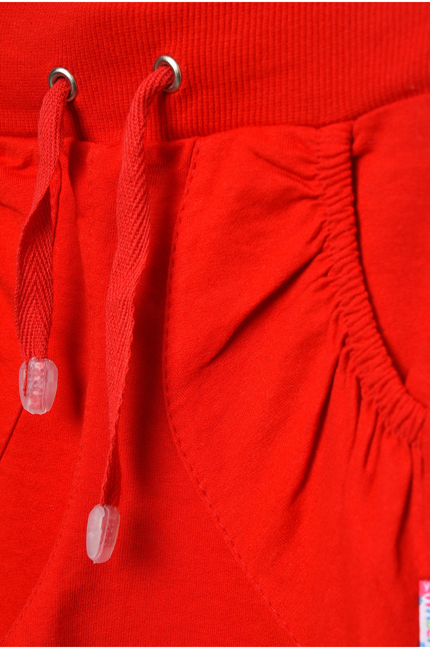 Штаны детские девочка красного цвета с надписью 153660