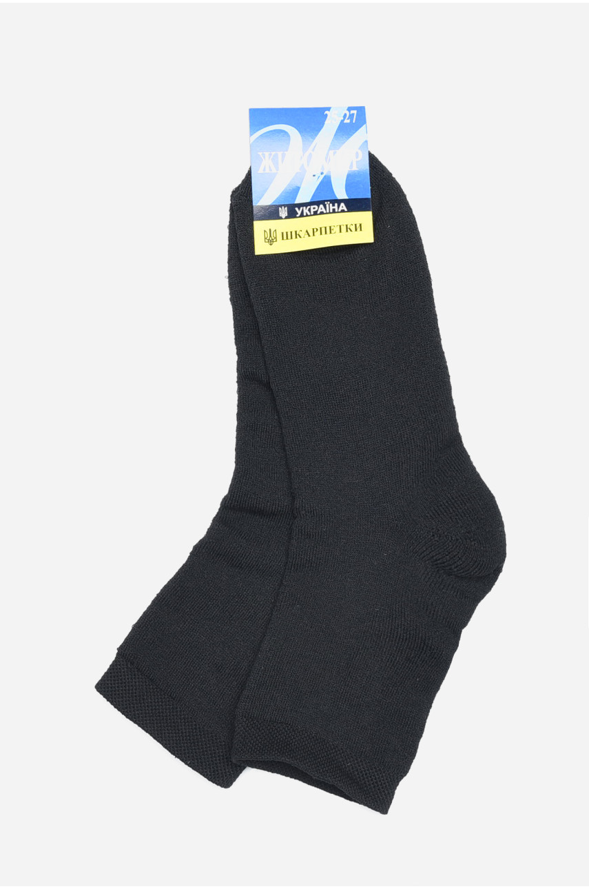 Носки махровые мужские черного цвета размер 25-27 154119