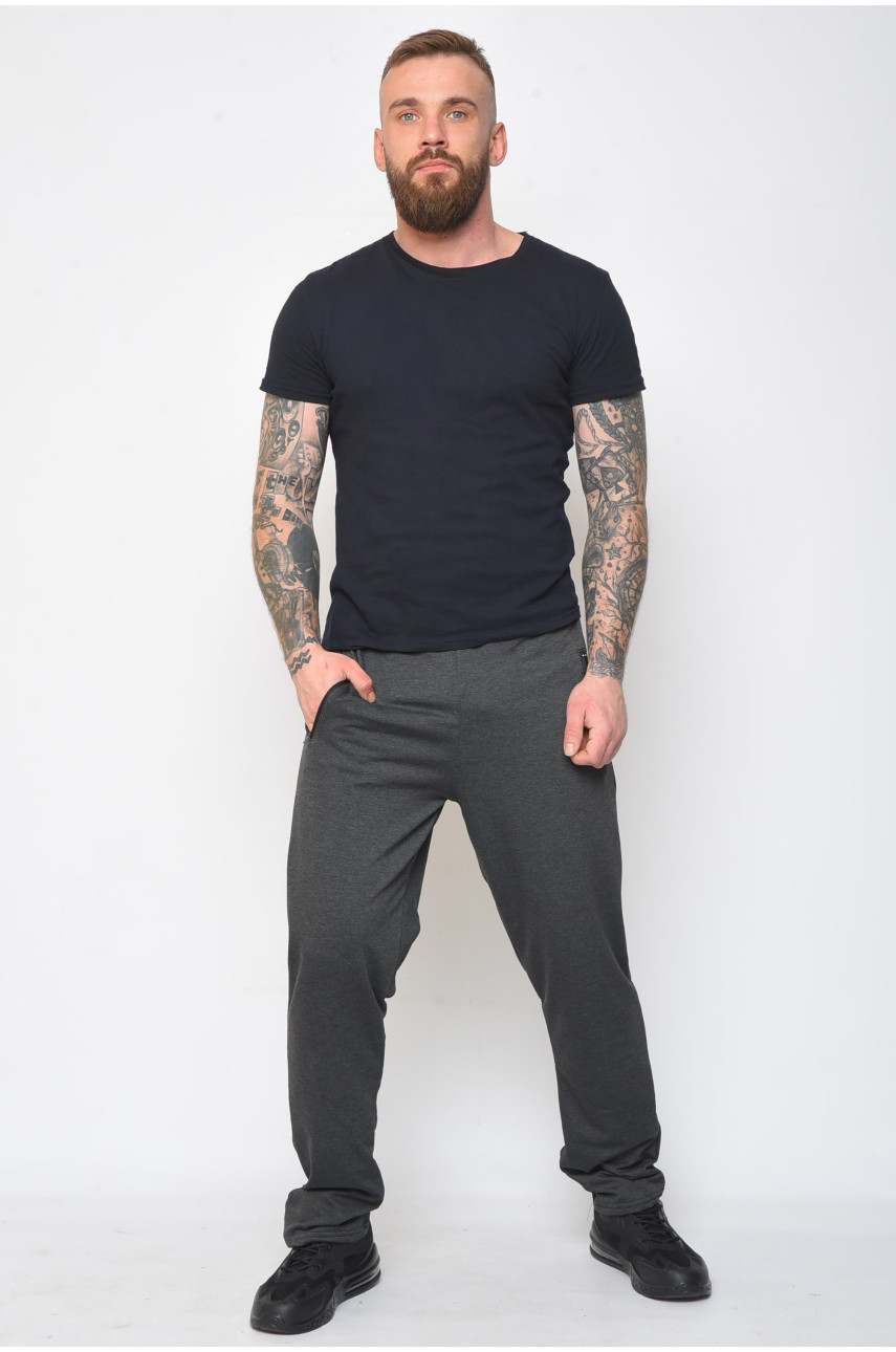 Спортивные штаны мужские темно-серого цвета 154957