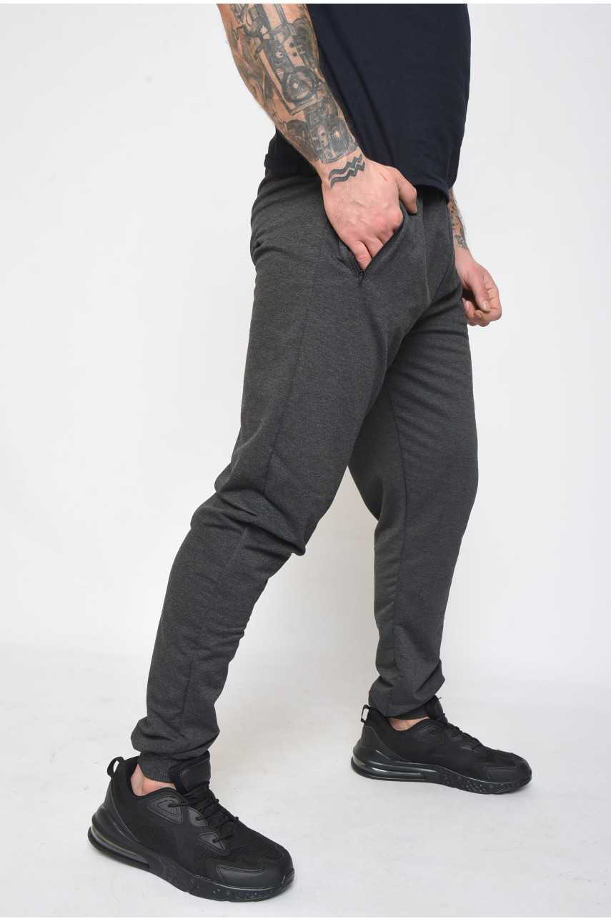 Спортивные штаны мужские темно-серого цвета 154960
