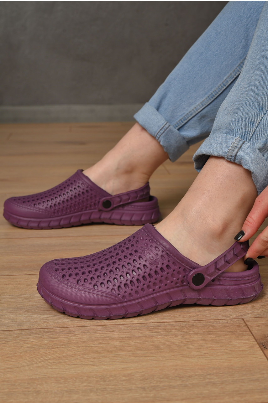 Кроксы женские фиолетового цвета с62 156006
