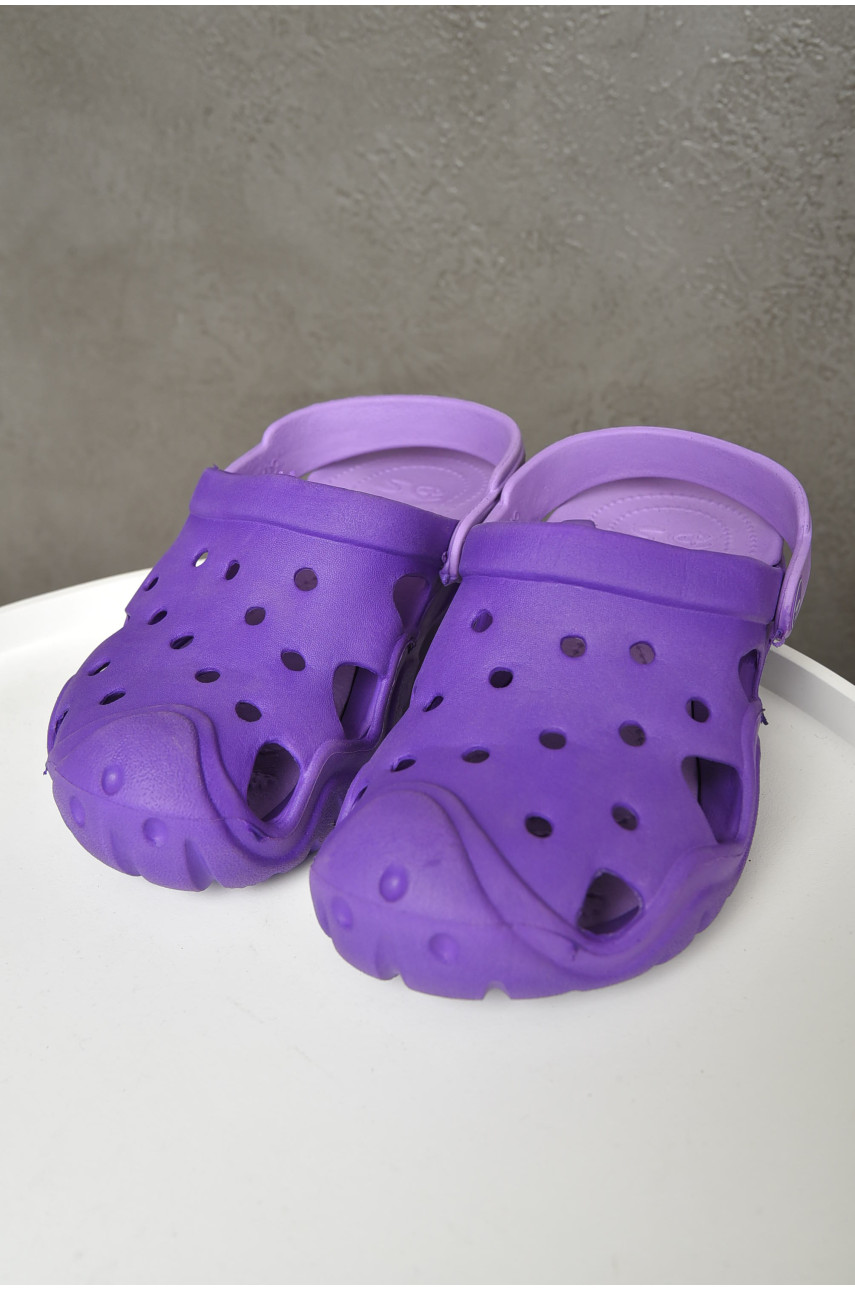 Кроксы детские для мальчика фиолетового цвета 156195