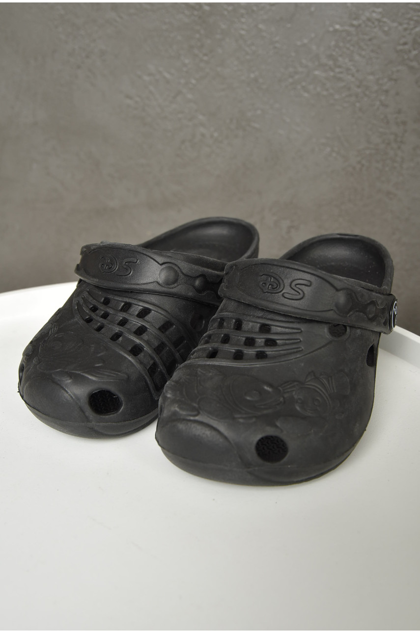 Кроксы детские для мальчика черного цвета 156196
