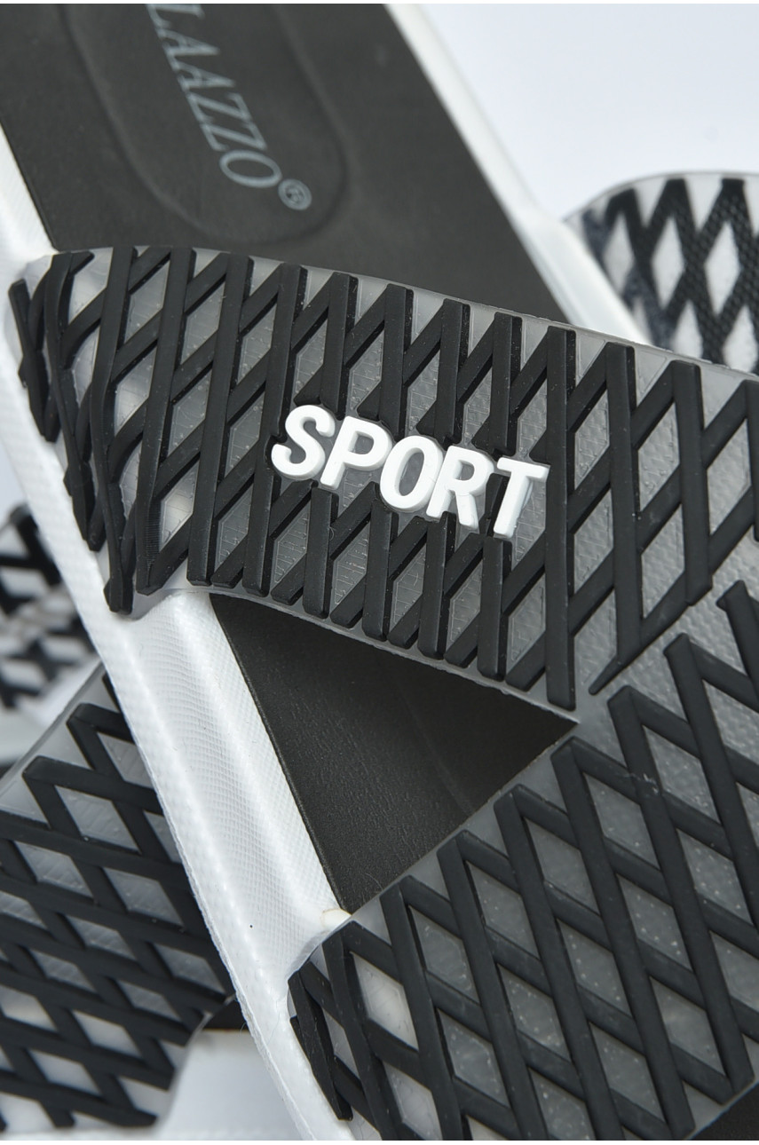 Шлепки мужские черного цвета с надписью 3060 156222