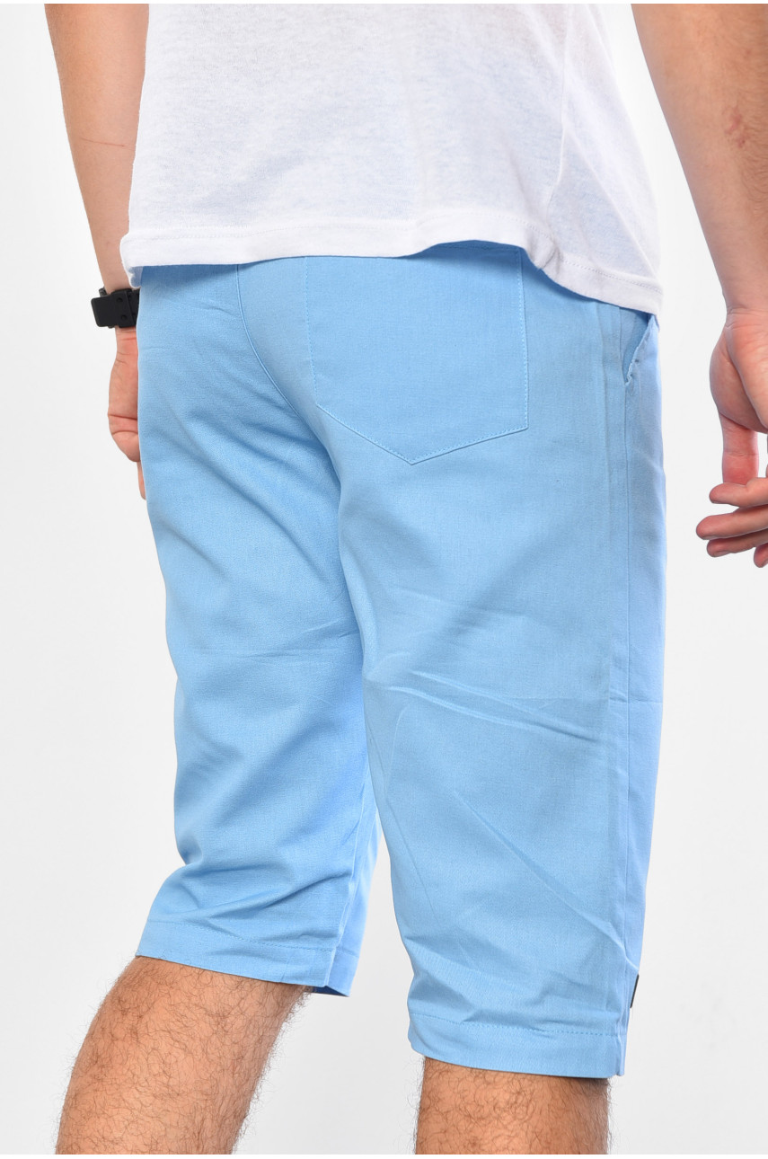 Бриджи мужские коттон голубого цвета 156414