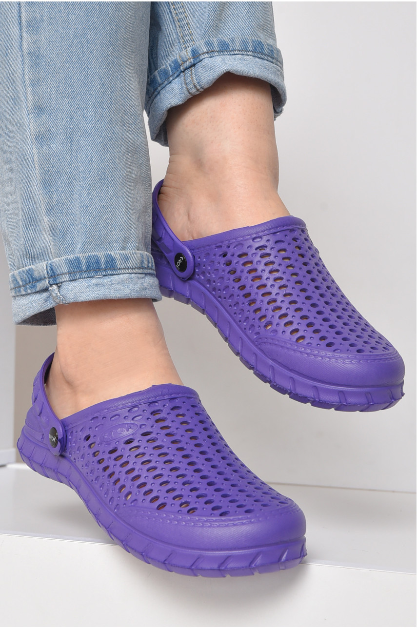 Кроксы женские фиолетового цвета с62 156868