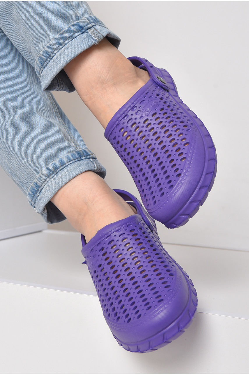 Кроксы женские фиолетового цвета с62 156868