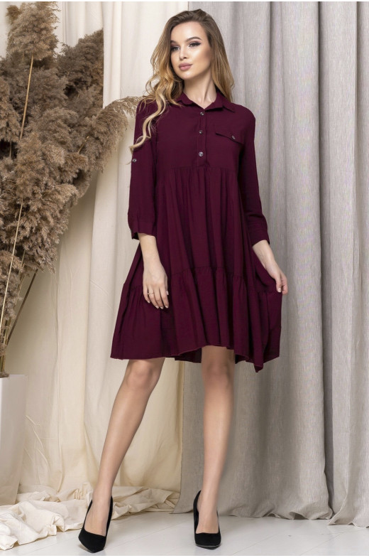 Платье женское бордового цвета 813 157200