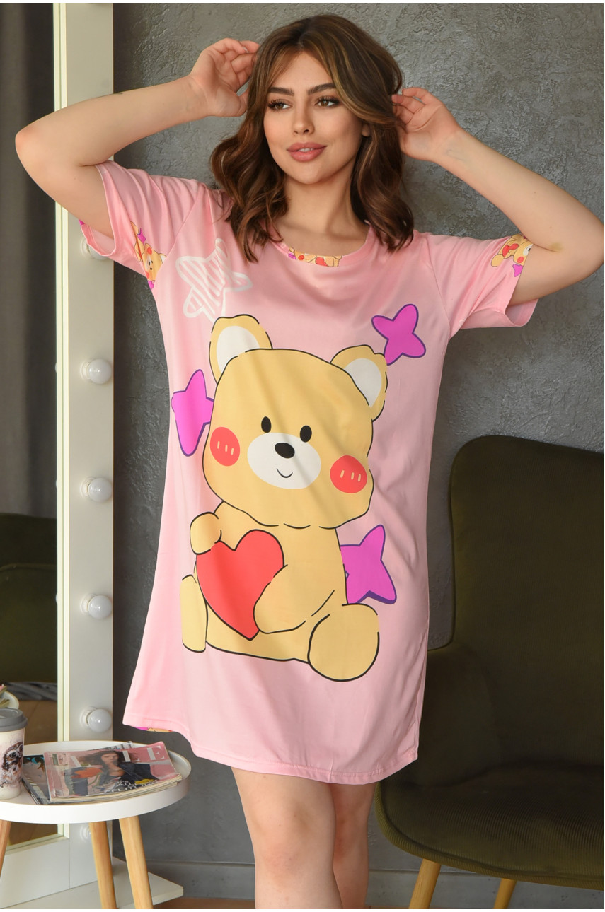 Ночная рубашка женская розового цвета размер 44-46 157478