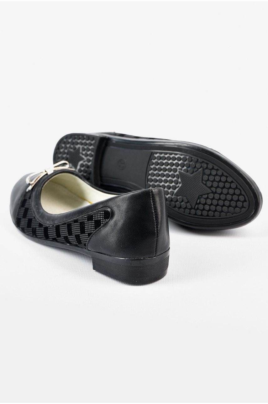 Балетки дитячі чорного кольору однотонні 196-11 157569