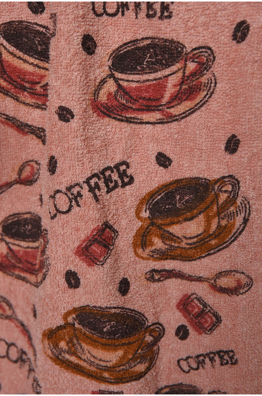 Полотенце кухонное махровое светло-розового цвета 157662