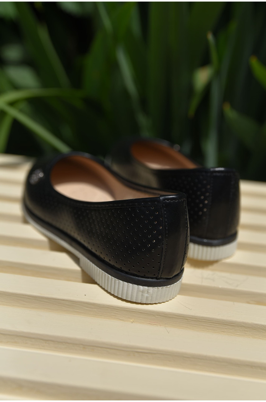 Балетки детские черного цвета однотонные 608-11 158550