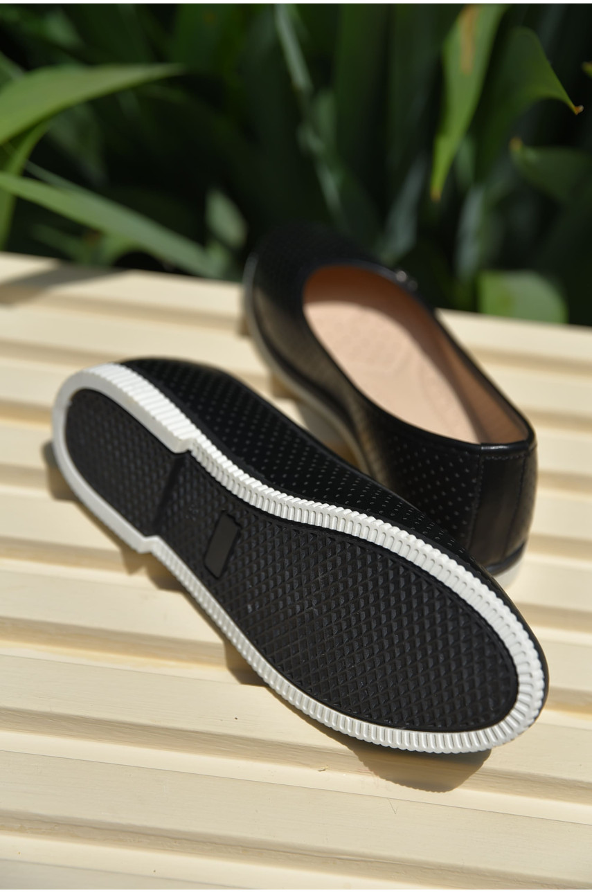 Балетки детские черного цвета однотонные 608-11 158550