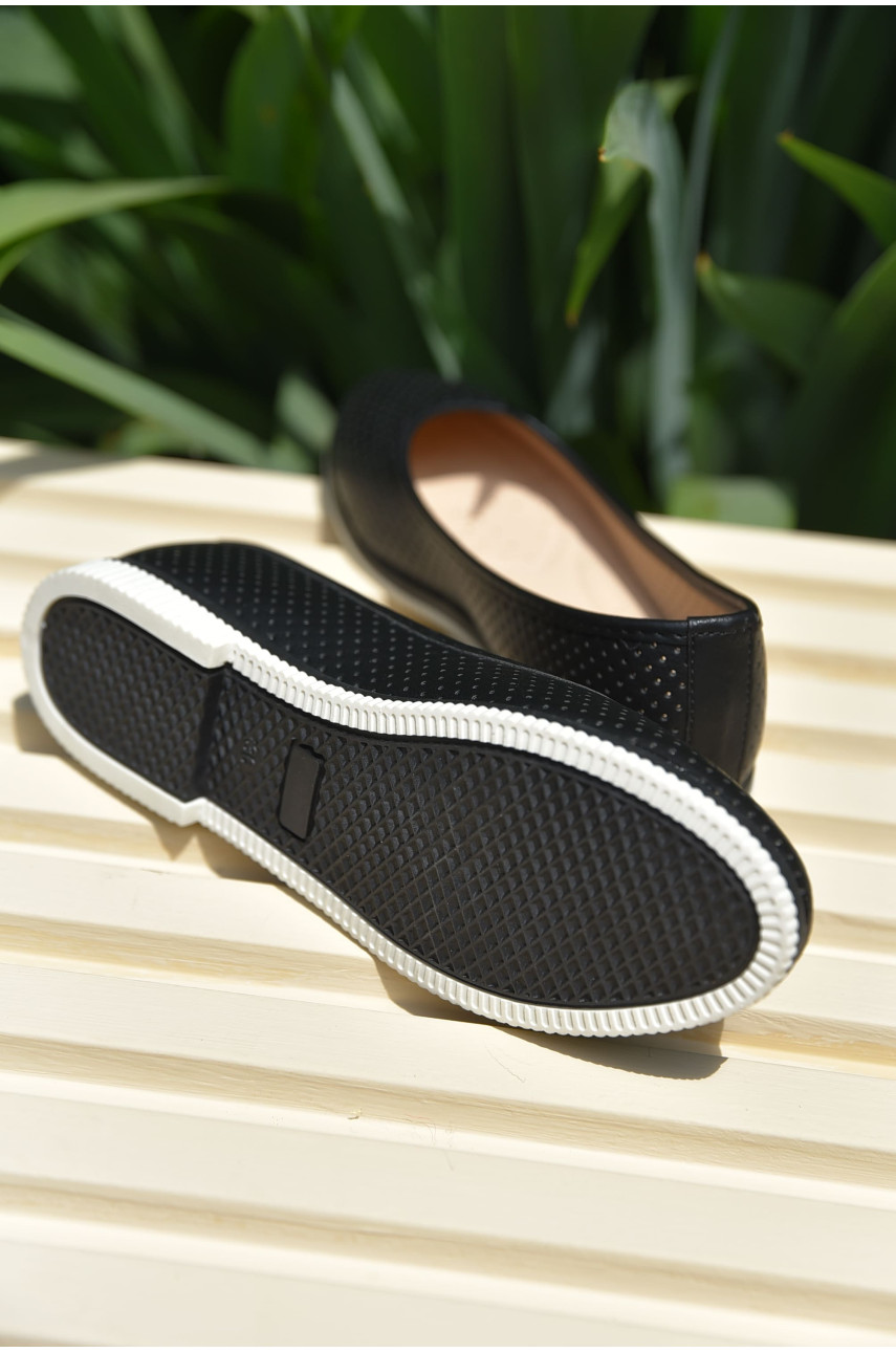 Балетки детские черного цвета однотонные 609-1 158551