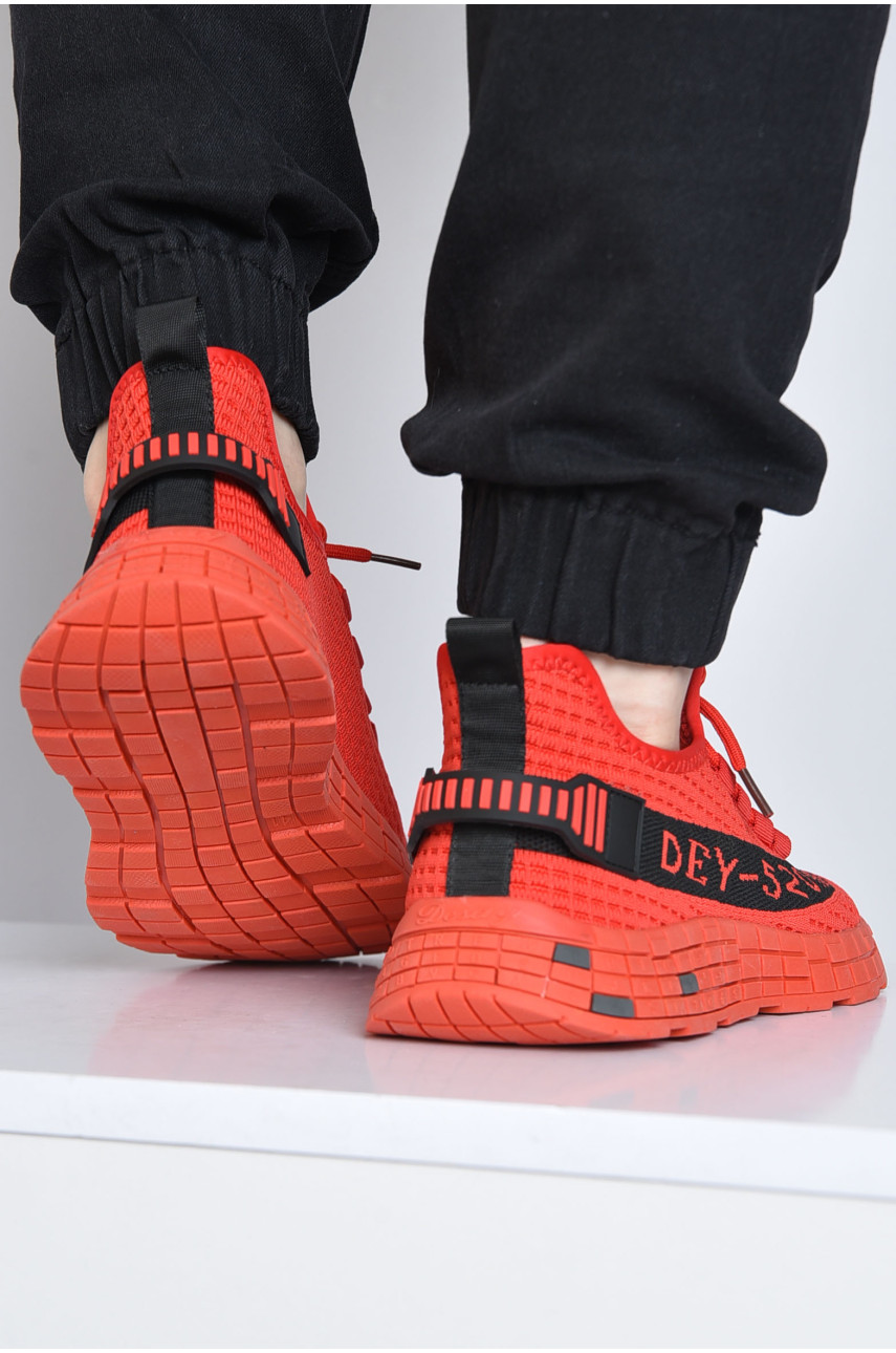 Кроссовки мужские красного цвета текстиль 289012-19 158612