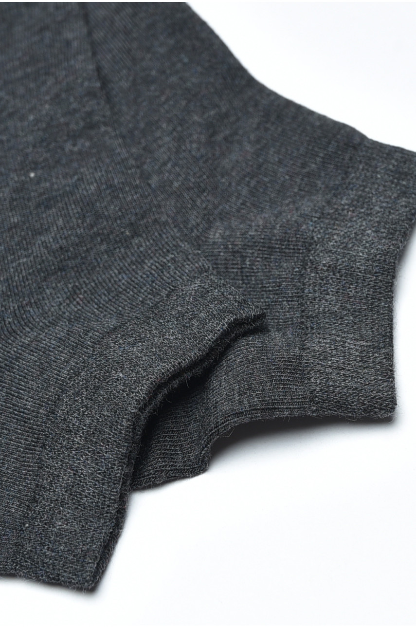 Шкарпетки чоловічі короткі темно-сірого кольору розмір 41-47 22-02 158953