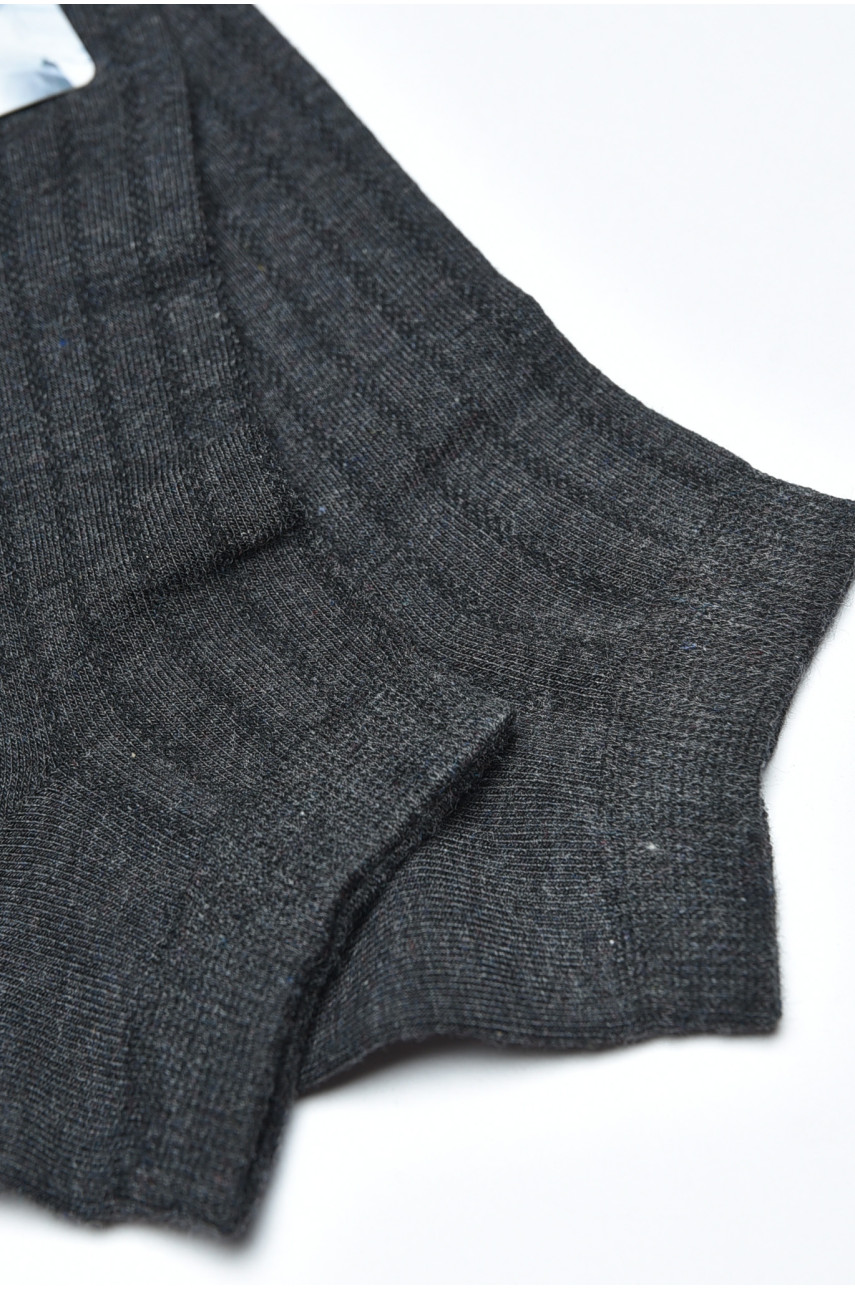 Шкарпетки чоловічі короткі темно-сірого кольору розмір 41-47 22-01 158960