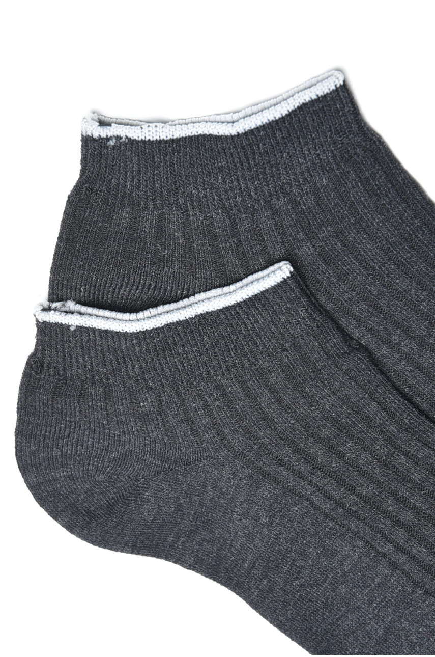Шкарпетки чоловічі короткі темно-сірого кольору розмір 41-47 М-16 158968