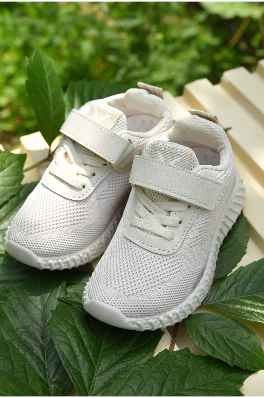 Кросівки дитячі дівчинка молочного кольору 264-3в 159470
