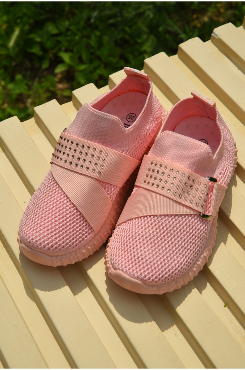 Кросівки дитячі для дівчинки рожевого кольору 261-3б 159477