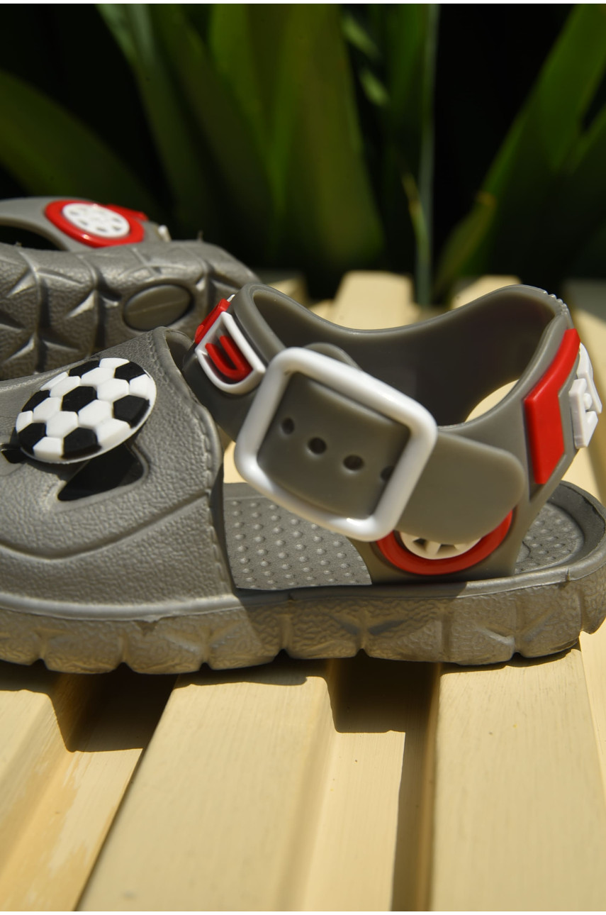 Сандали детские пена для мальчика серого цвета 51-183 159542