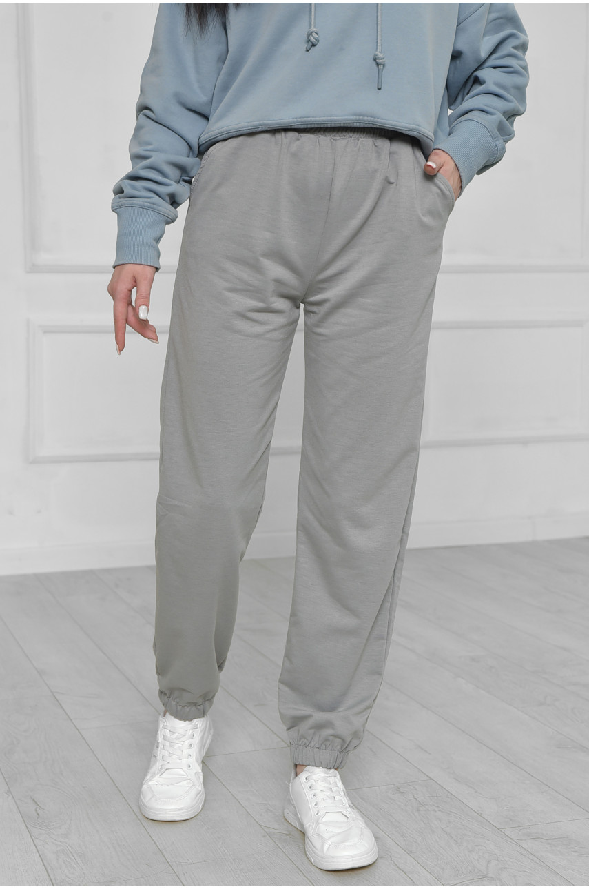 Спортивні штани жіночі сірого кольору 160028