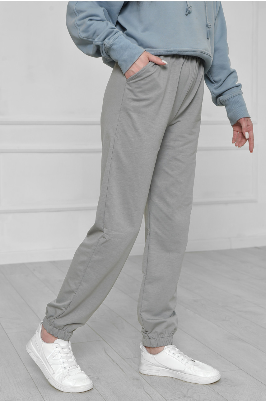 Спортивные штаны женские серого цвета 160028