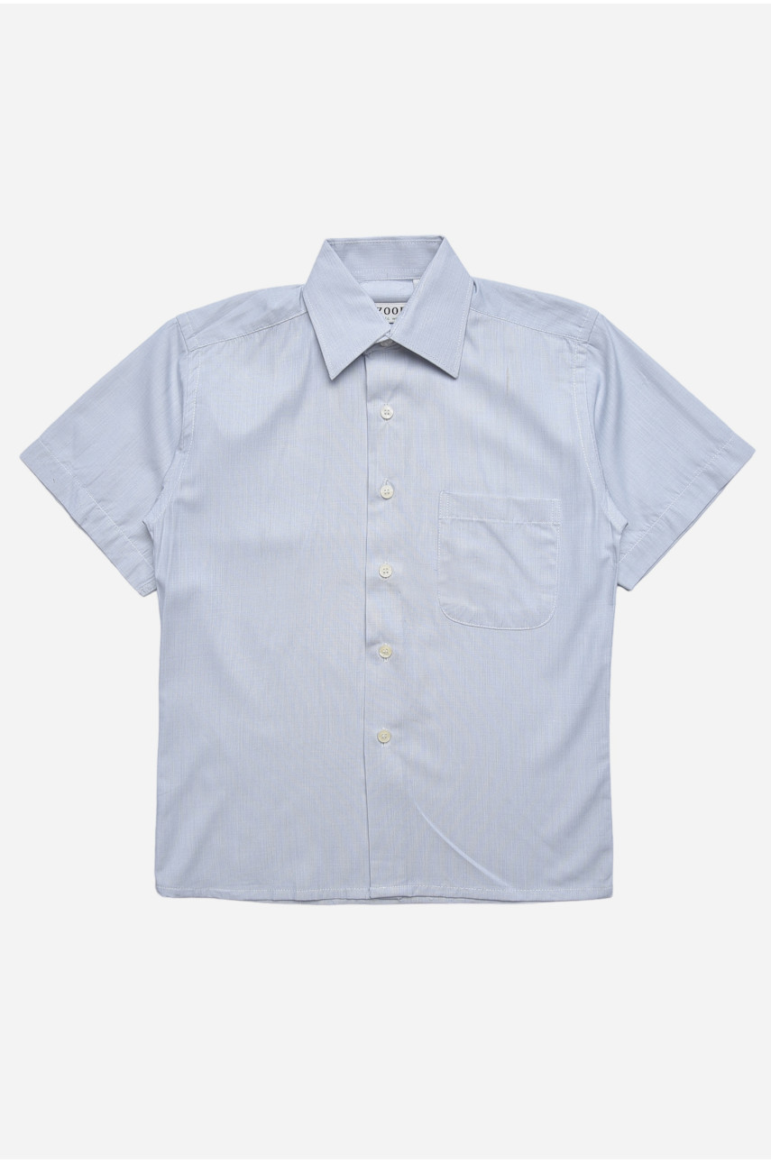 Рубашка детская мальчик светло-серого цвета 160329