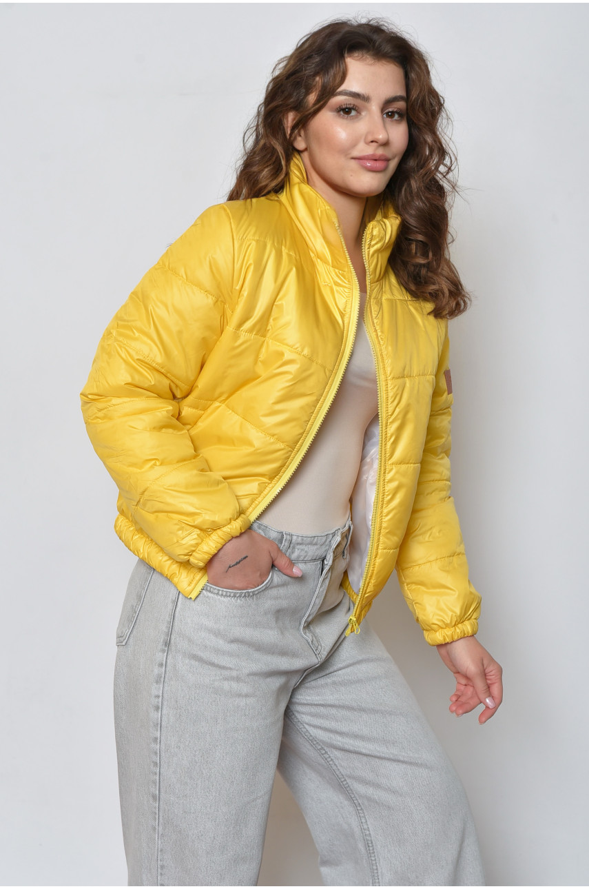 Куртка жіноча жовтого кольору 160335