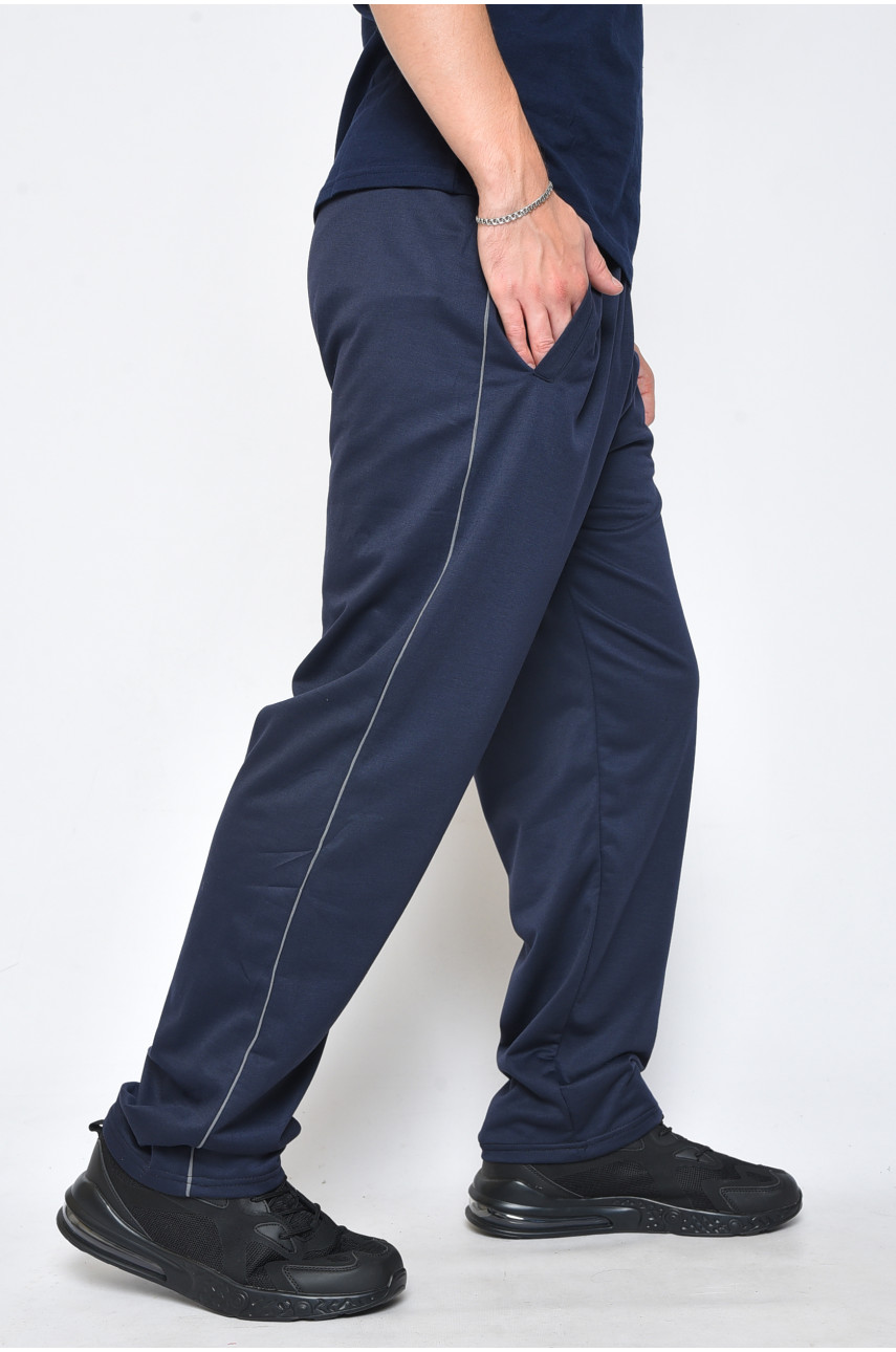 Спортивные штаны мужские темно-синего цвета 101 160829