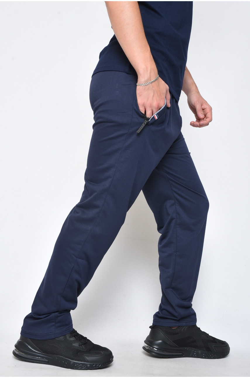 Спортивні штани чоловічі темно-синього кольору 116В 160892