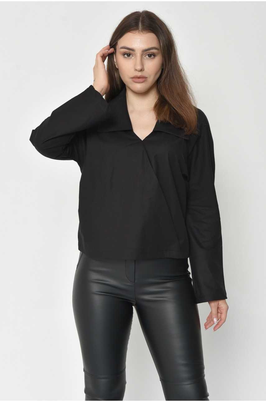 Блуза жіноча чорного кольору 161303