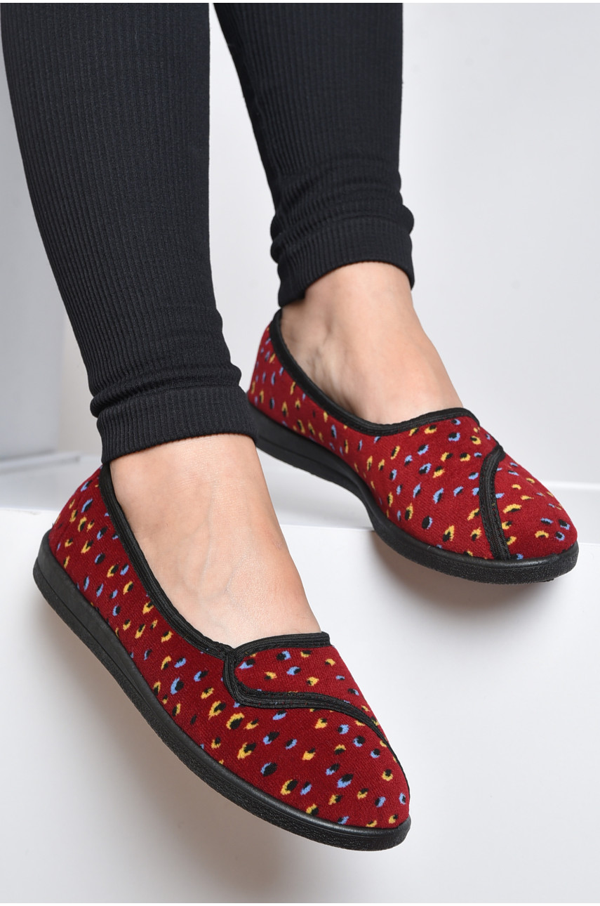 Капці жіночі бордового кольору 034 161605