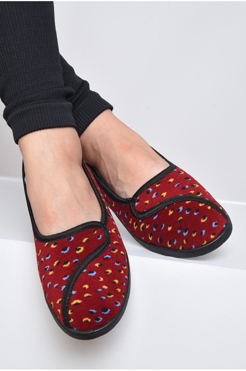 Капці жіночі бордового кольору 034 161605