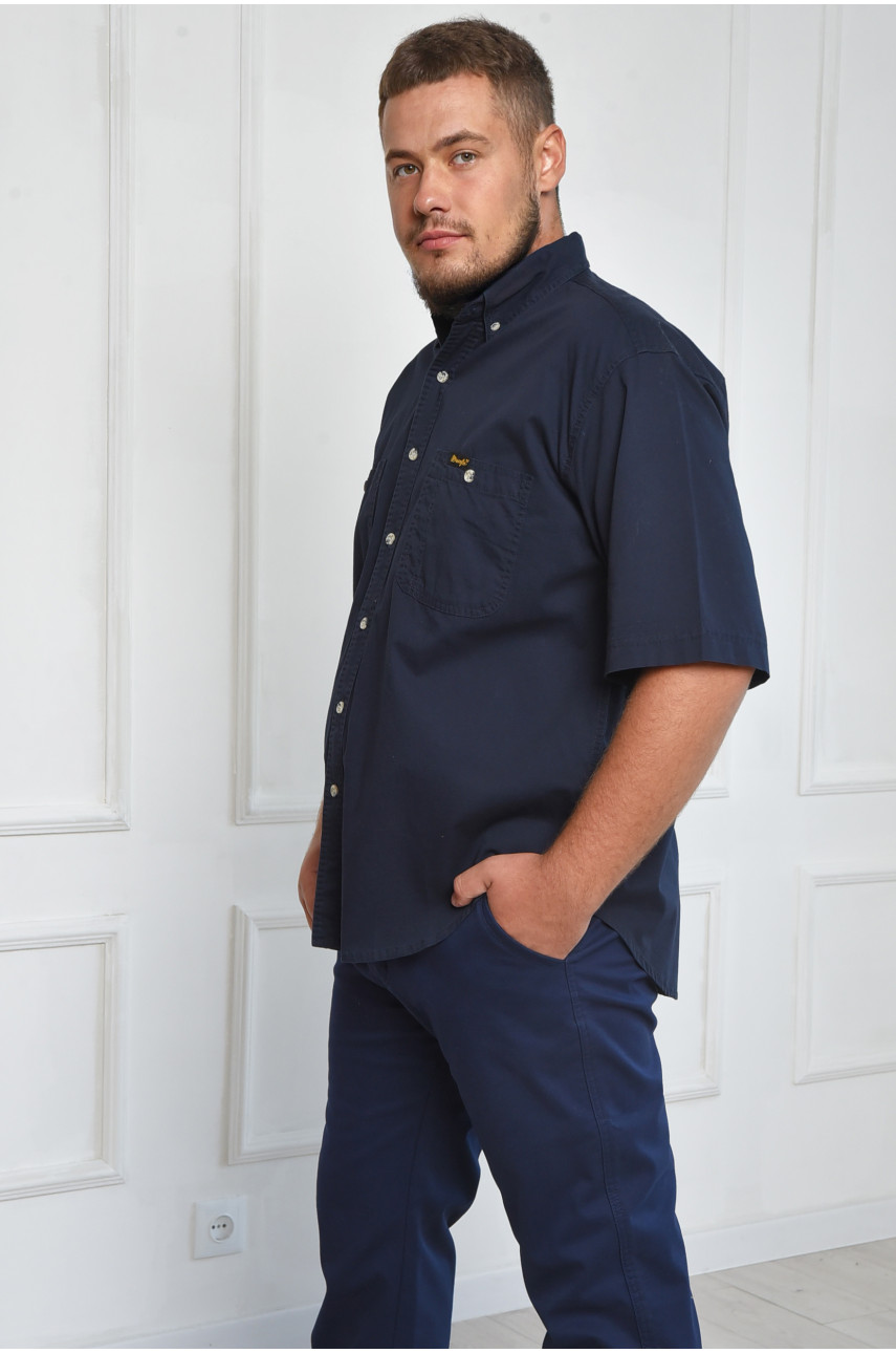 Рубашка мужская темно-синего цвета размер М 161918