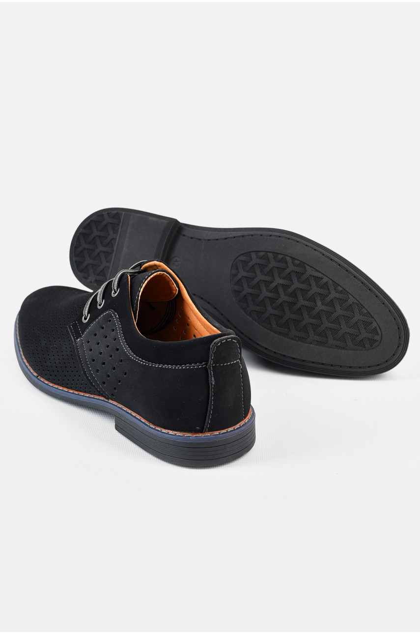 Туфлі чоловічі чорного кольору на шнурівці 538-1 162021 Туфлі чоловічі чорного кольору на шнурівці 538-1 162021