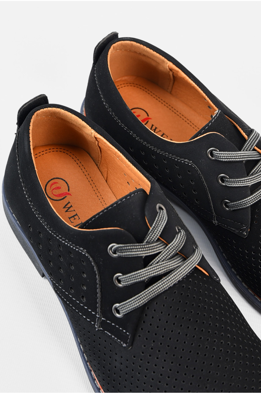 Туфлі чоловічі чорного кольору на шнурівці 538-1 162021 Туфлі чоловічі чорного кольору на шнурівці 538-1 162021