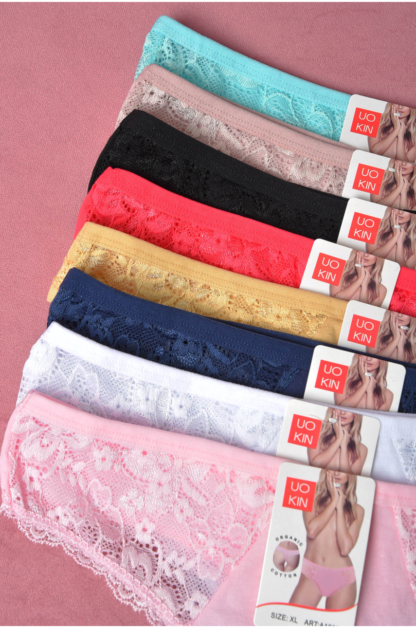 Стринги женские хлопковые с гипюровой вставкой 1933 162800